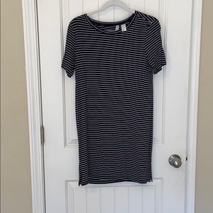 Striped, navy tshirt dress